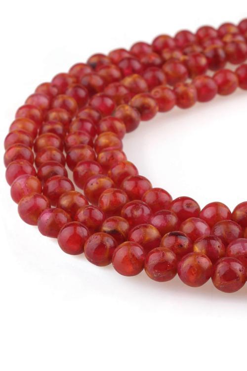 6 MM Vişne Opal Akik Taşı Dizi - DZ4074-V