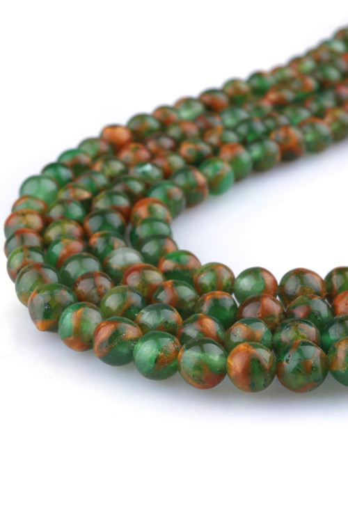 6 MM Yeşil Opal Akik Taşı Dizi - DZ4074-Y
