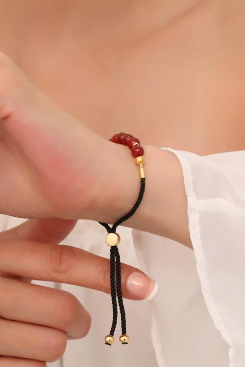 Kırmızı Akik Taşı Bileklik