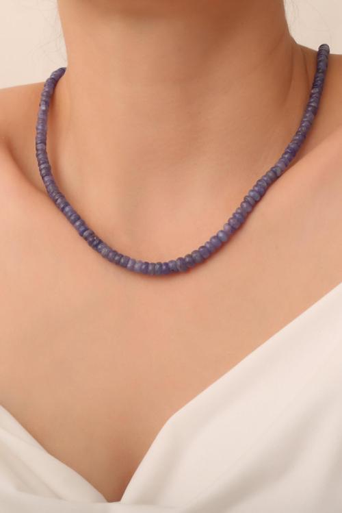 Tanzanit Taşı Kolye (925 Ayar Gümüş Aparatlı)