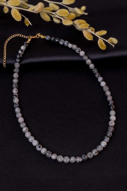 Rutil Kuvars Taşlı Kadın Kolye - 200190