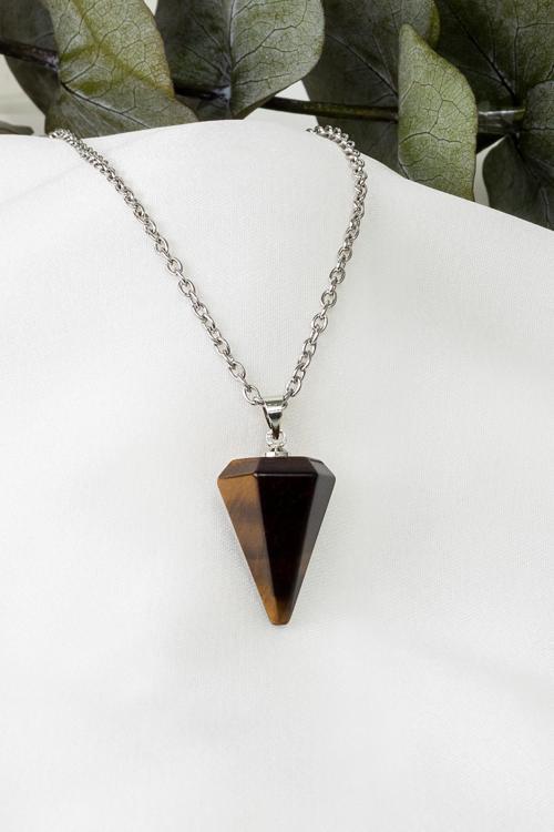 Kaplan Gözü Taşı Kolye