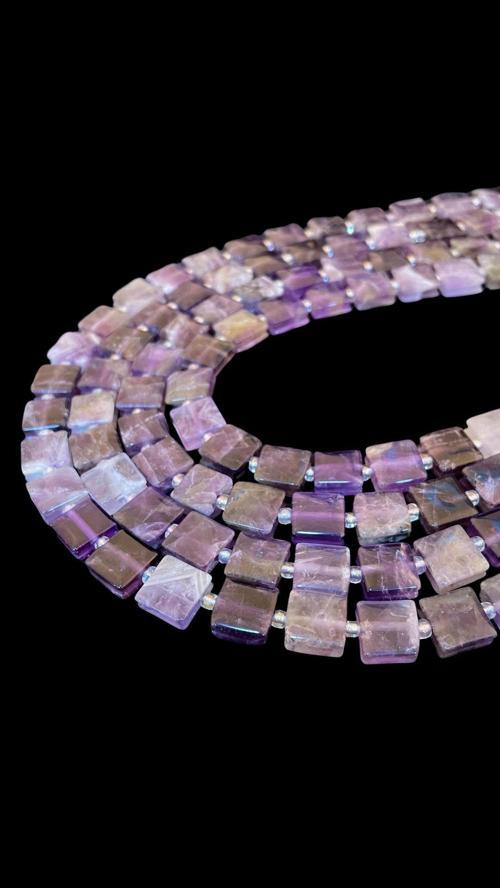 10 MM Kanallı Ametist Taşı Dizi