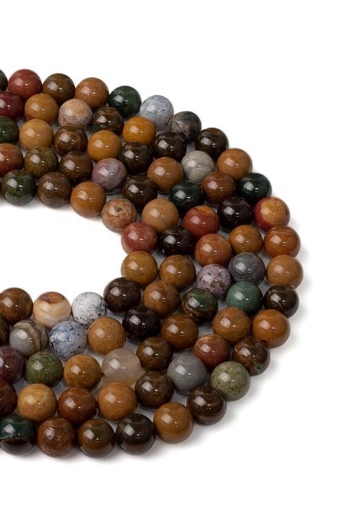 8 MM Ağaç Jasper Taşı Dizi