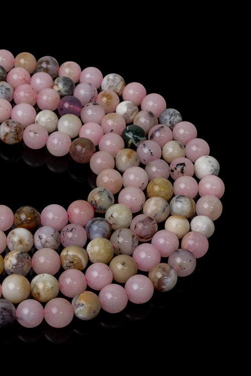 8 MM Pembe Opal Taşı Dizi