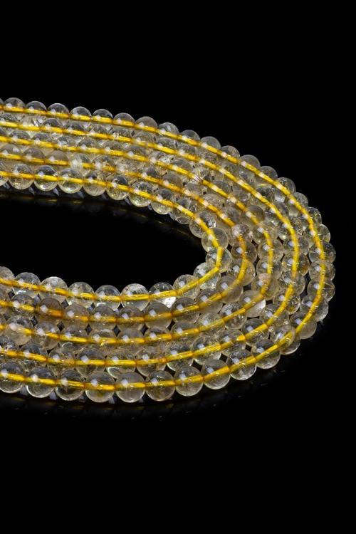 8 MM Gold Rutil Kuvars Taşı Dizi