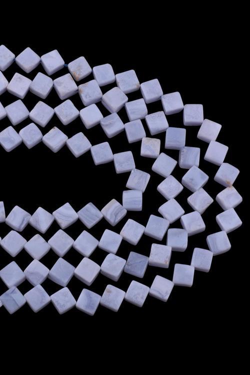 8X8 MM Kare Kesim Kalsedon Taşı Dizi - DZ4101