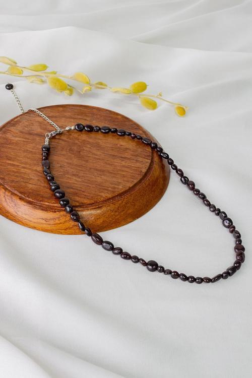 Lal Granat (Garnet) Taşı Kadın Kolyesi