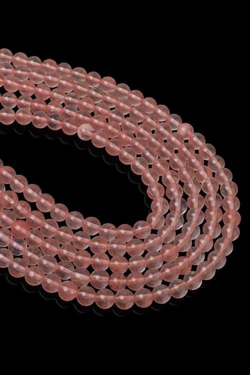 7 MM Gül Kuvars Taşı Dizi