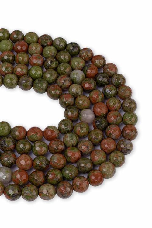 8 MM Faset Unakit Taşı Dizi