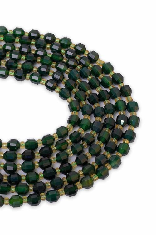 6x5 MM Yeşil Akik Taşı Dizi