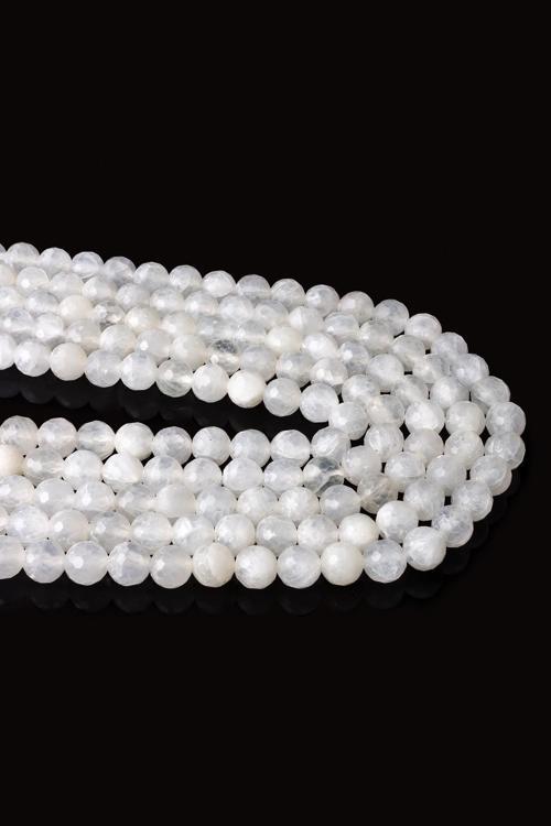 8 MM Faset Kesim Selenit Taşı Dizi