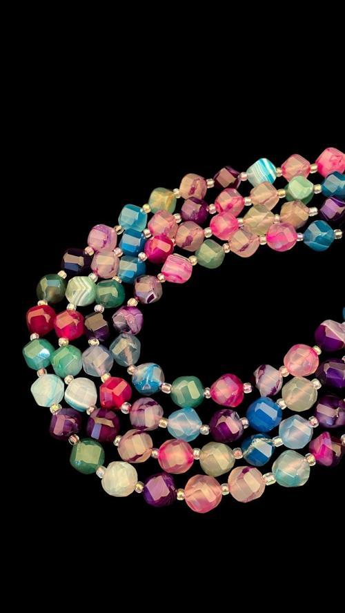 10 MM Renkli Akik Taşı Dizi