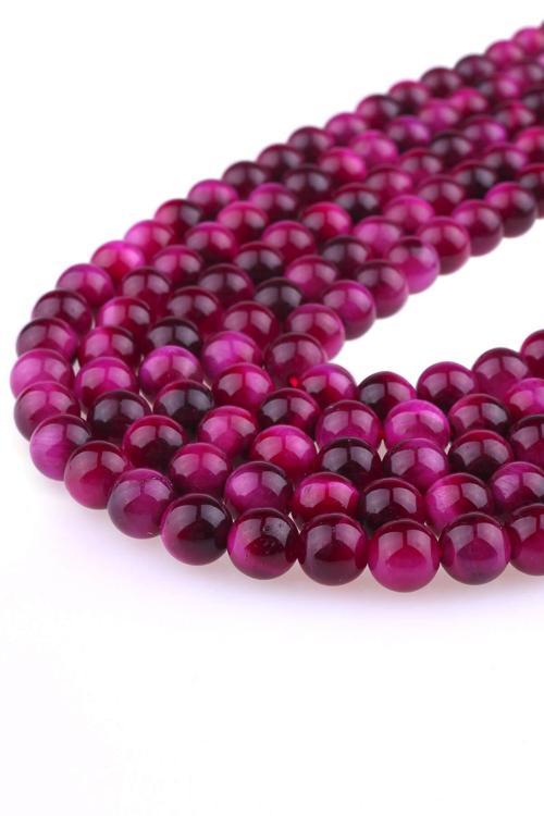 6 MM Pembe Kaplangözü Taşı Dizi - DZ3930-P