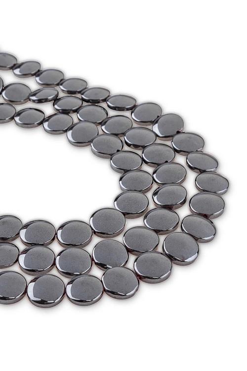 10 MM Yassı Hematit Doğal Taş Dizi