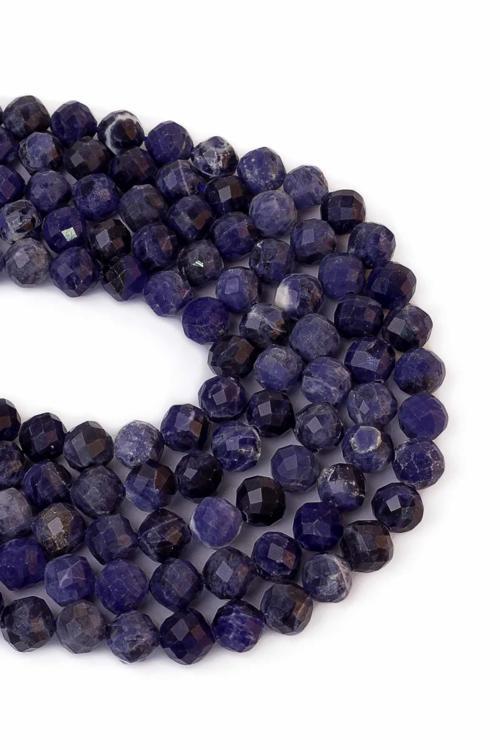 8 MM Faset Kesim Sodalit Taşı Dizi