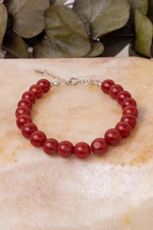 Mercan Taşı Bileklik (925 Ayar Gümüş)