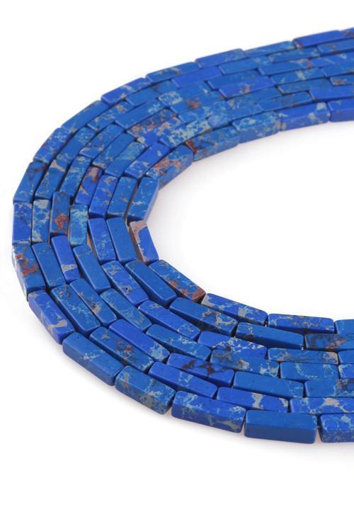 4X13 MM Dikdörtgen Kesim Mavi Varisit Taşı Dizi- DZ3426D-M