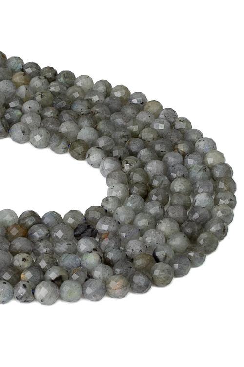 6 MM Faset Kesim Labradorit Taşı Dizi