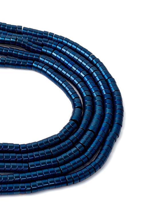 4X2 MM Mavi Rondela Hematit Taşı Dizi
