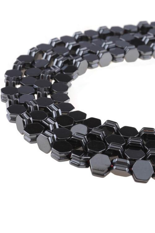 7X4 MM Kanallı Hematit Dizi Doğaltaş - DZ3786