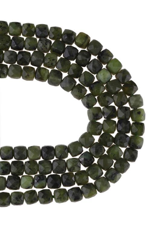 4X4 MM Küp Kesim Kanada Yeşim Taşı Dizi - DZ3907