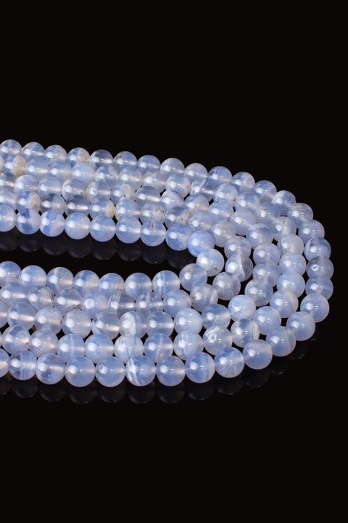 8 MM Mavi Akik Taşı Dizi