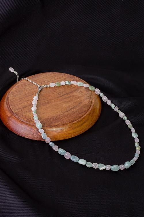 Morganit Taşı Kadın Kolyesi