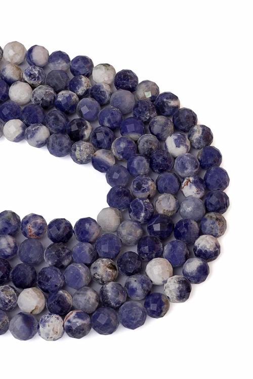 8 MM Faset Kesim Sodalit Taşı Dizi