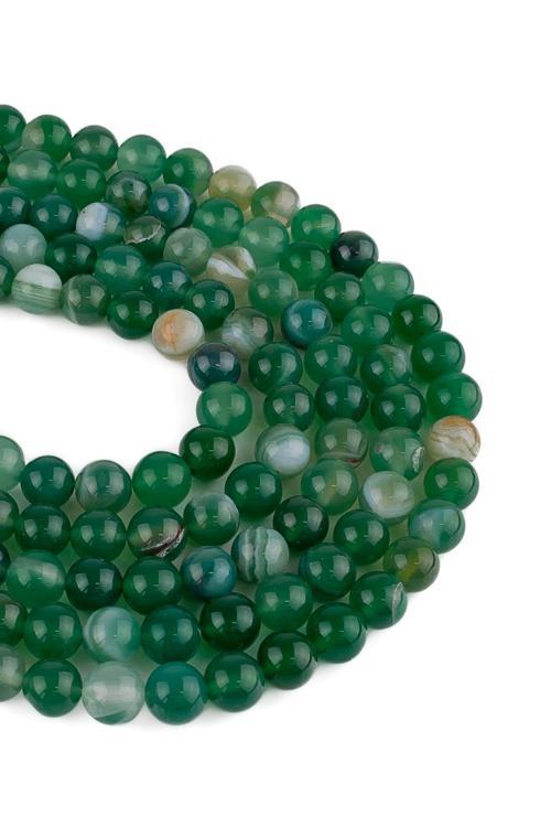 8 MM Yeşil Akik Taşı Dizi