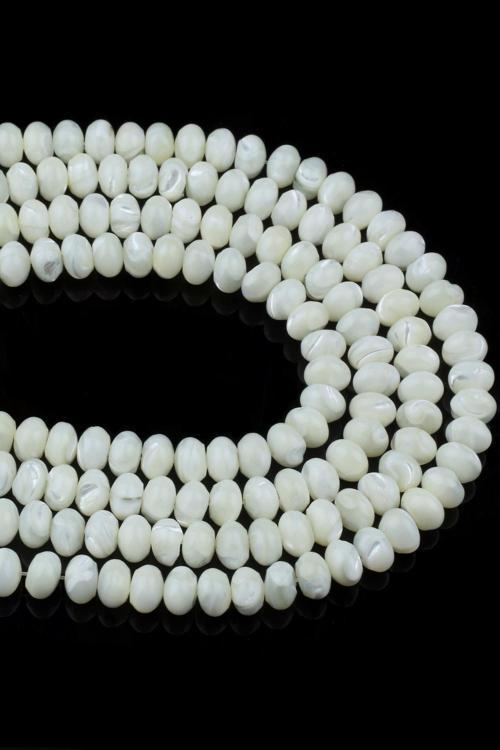 7X5 MM Rondela Kesim Sedef Taşı Dizi - DZ3973