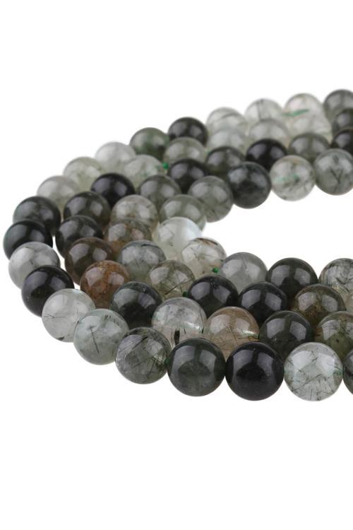 10 MM Yeşil Rutil Kuvars Taşı Dizi - DZ4052