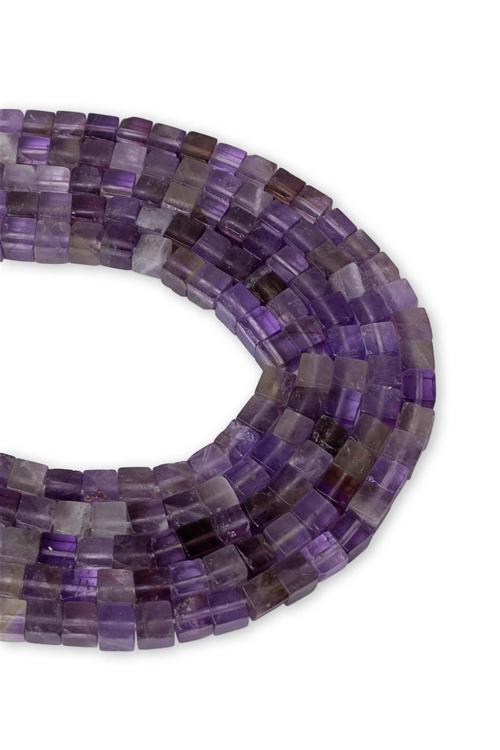 4x4 MM Ametist Taşı Dizi