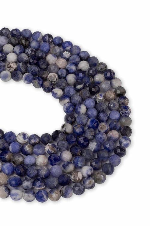 6 MM Faset Sodalit Taşı Dizi
