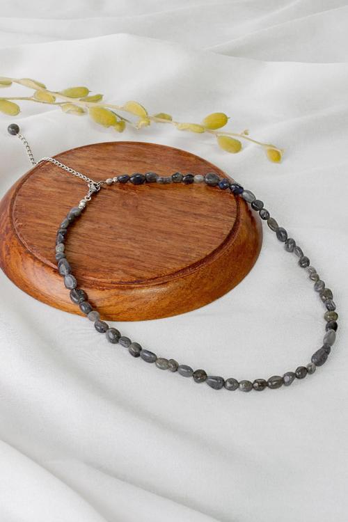 Labradorit Taşı Kadın Kolyesi