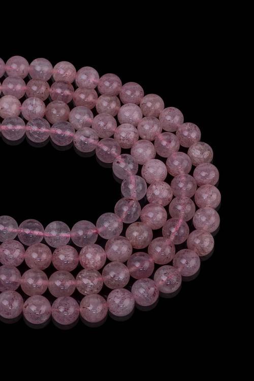 8 MM Çilek Kuvars Taşı Dizi