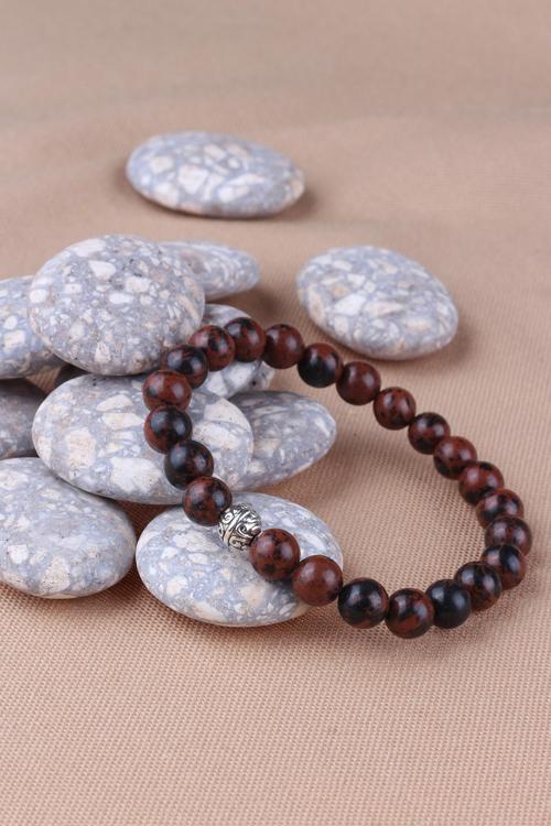 Kırmızı Obsidyen Taşı Bileklik - 300035