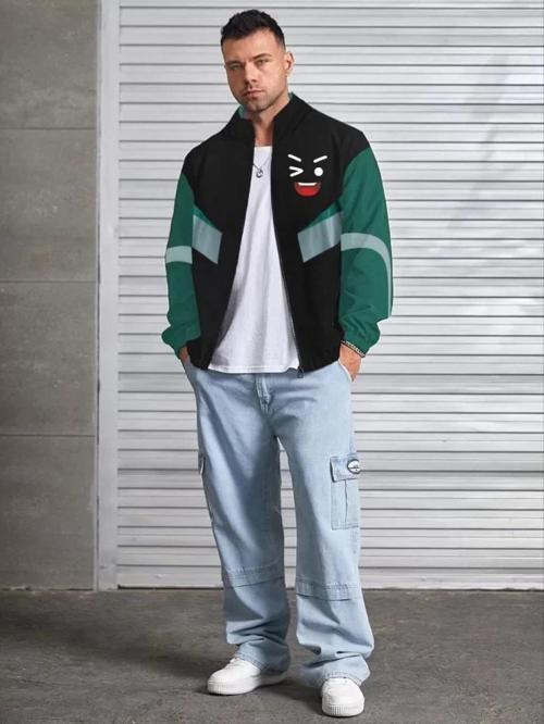 MDB Unisex Uzun Kollu Paraşüt Kumaş Rüzgarlik  iyah