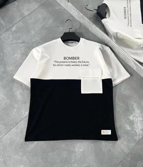 MDB Unisex Torba Cep Detaylı  Parçalı Thirt  iyah