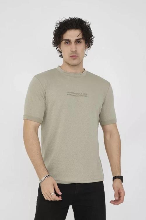 MDB Unisex Bisiklet Yaka lim Fit Thirt Açık Yeşil