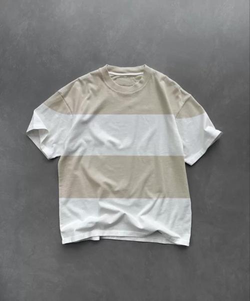 MDB Unisex Bisiklet Yaka Parçalı Thirt  Bej