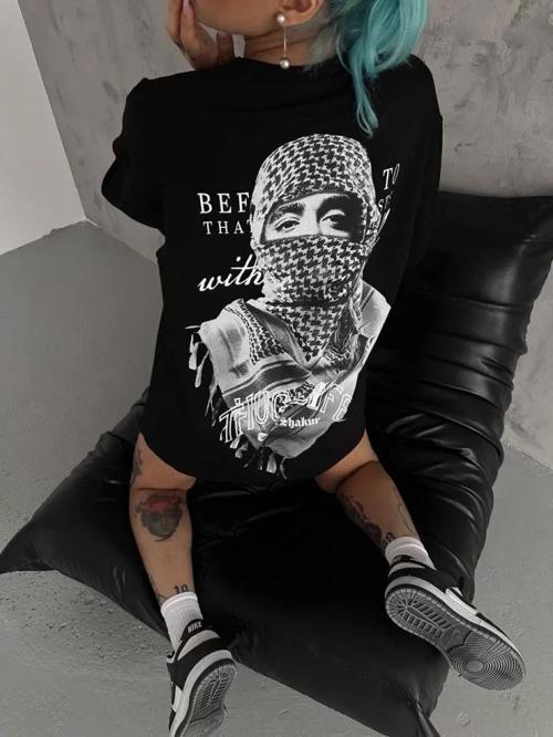 MDB Unisex Baskılı Oversize Thirt  iyah