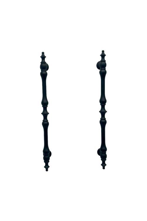 Şehzade Mat Siyah Mobilya Dolap Mutfak Çekmece Kulpu 224 Mm ( 22.4 Cm ) 5 Adet