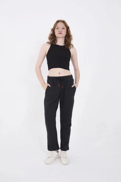MDB Unisex Üç İplik Basic Eşofman Pantolon  Antrasit