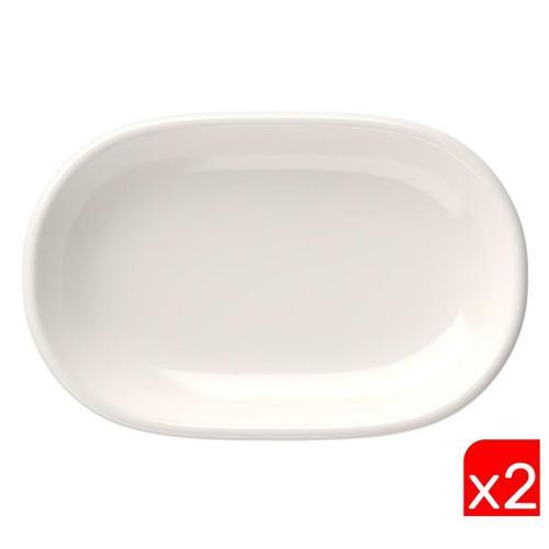 Porselen Magnus Oval Kayık Tabak 18x11x2,50cm 2 Lİ