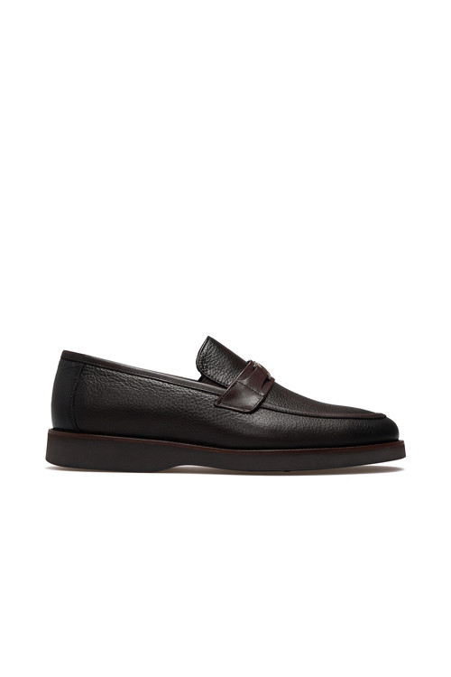 Erkek Hakiki Deri Loafer Hafif Ayakkabı 25k 119569 M Kahve