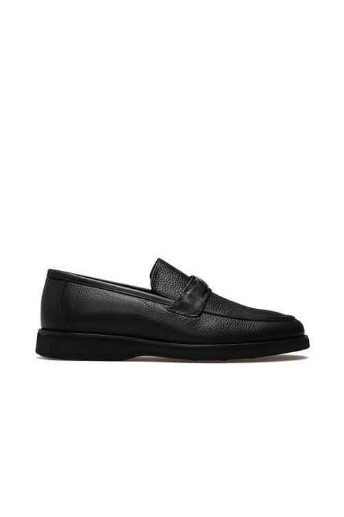 Erkek Hakiki Deri Loafer Hafif Ayakkabı 25k 119569 M Siyah