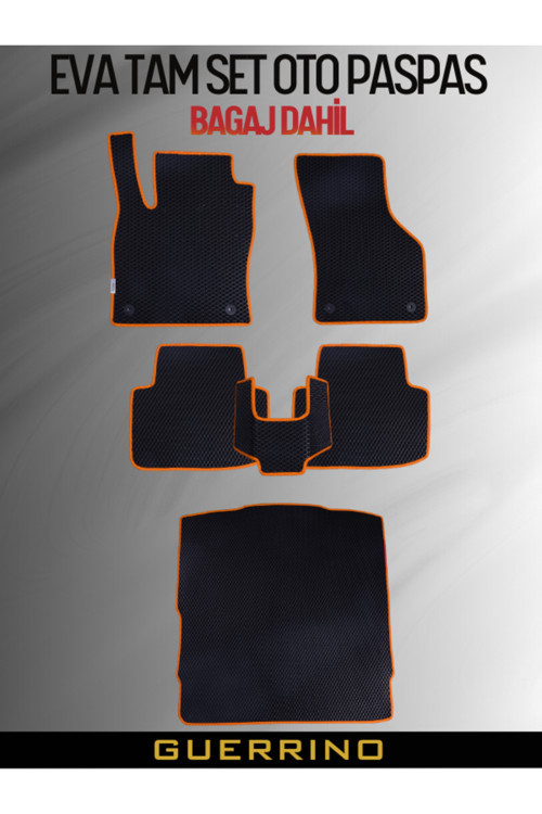 Renault-Megane 2-Hatchback-(2002-2008) İçin Eva Ful Paspas Takımı (Metal Topukluk Hariç)