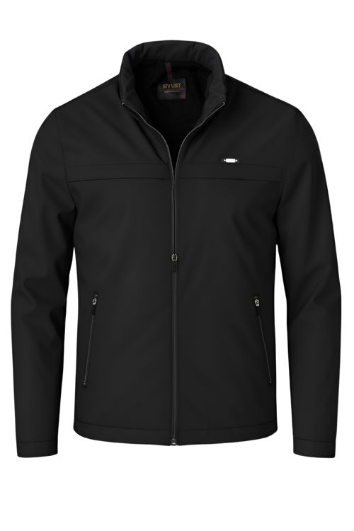 Erkek Siyah Pamuk Polyester Karışımlı Su İtici İçi Kürklü Kaban – Rüzgar Geçirmez, Hafif ve Dayanıklı