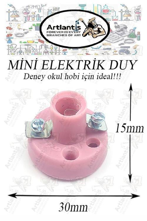 Mini Duy 1 Adet Deney Duyu Proje İçin Küçük Ampul Yuvası Minyonet Duy Okul Sınıf Elektrik Devre Deney Duyusu